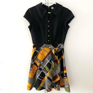 60s Vintage Poly Mini Dress Small